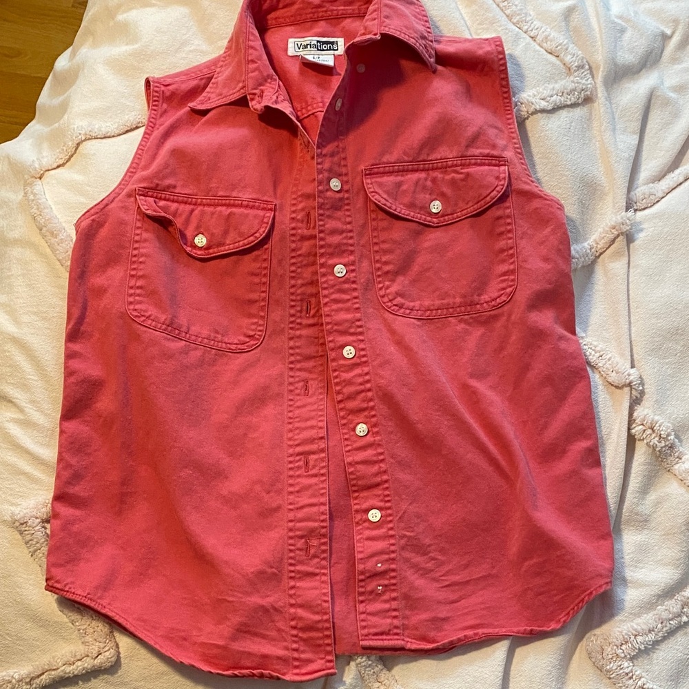 2/15$ 🤪 Sleeveless Shirt denim variations 100% cotton